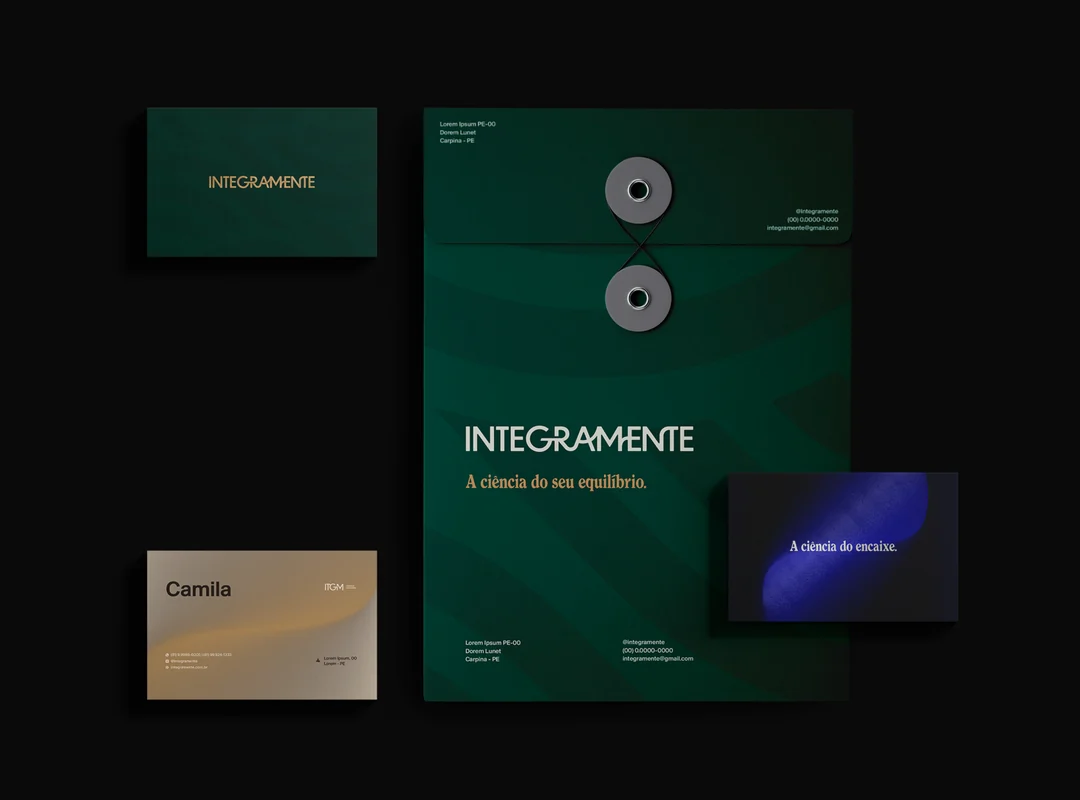 Papelaria e material de apresentação