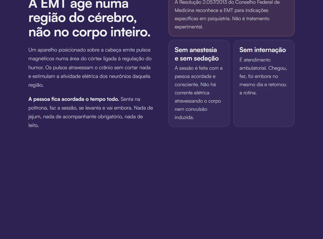 Como a EMT é explicada na página