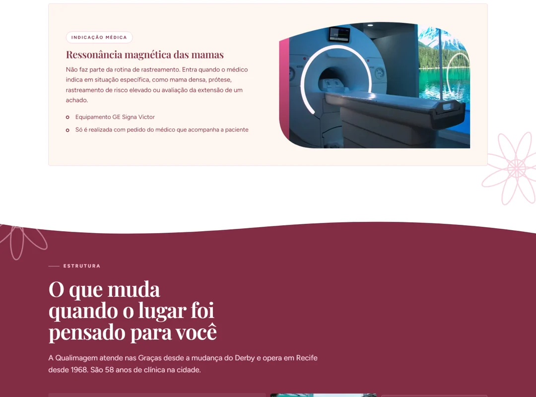 O fechamento da página, sobre o lugar pensado para a paciente
